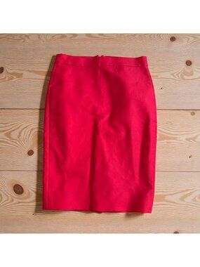 J CREW Women's No 2 Red Pencil Skirt Size 0